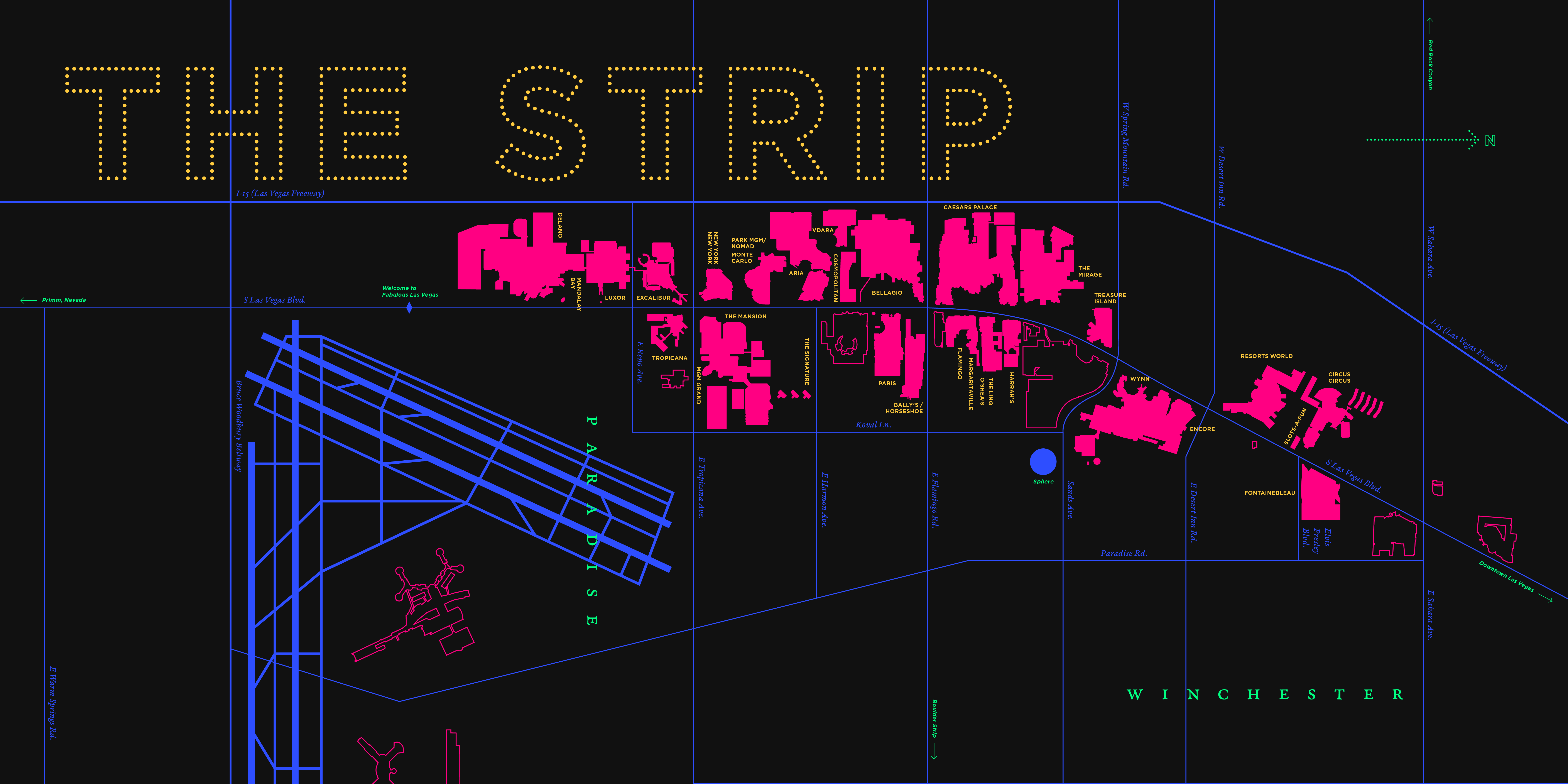 The Strip map