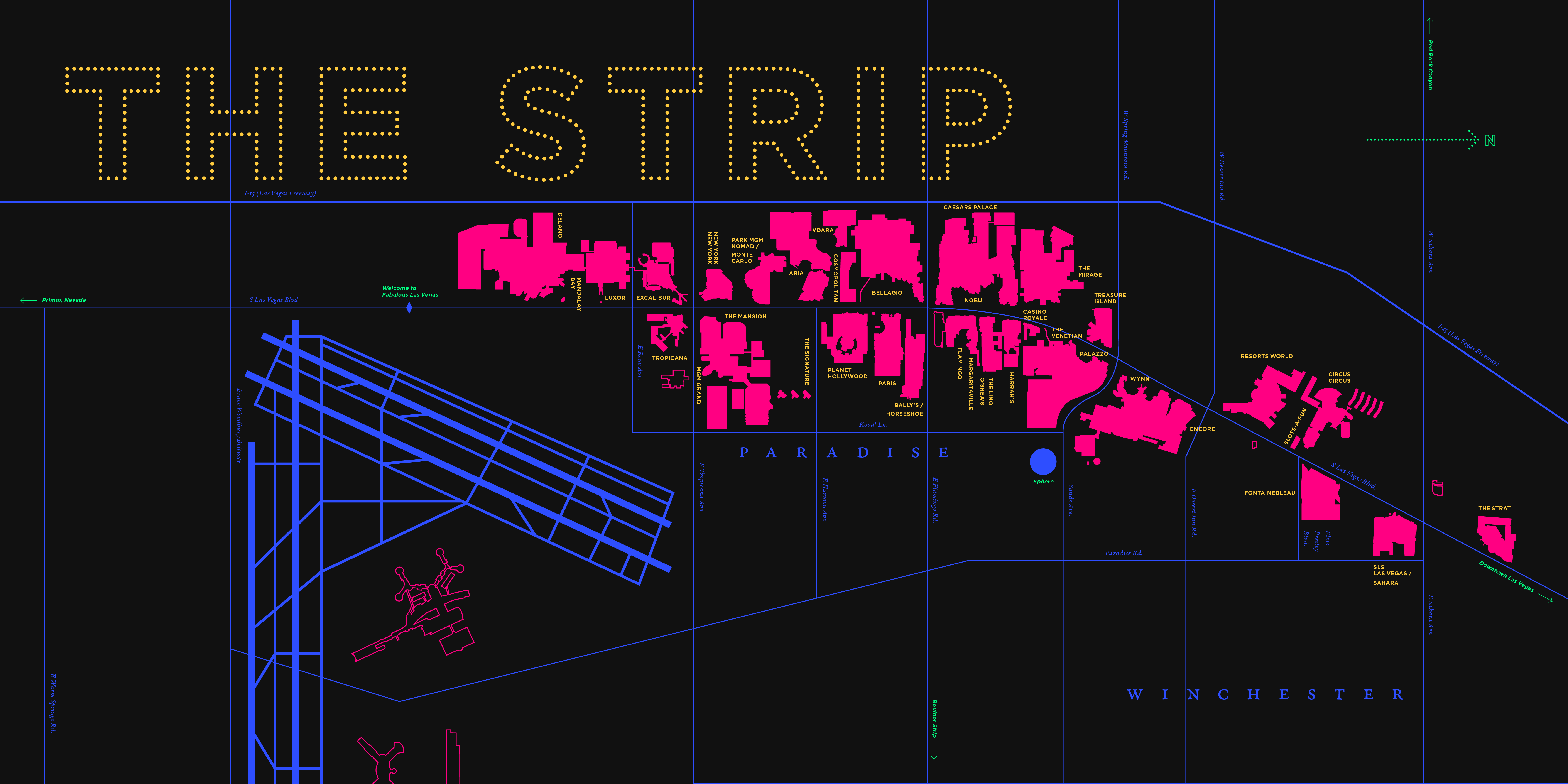 The Strip map
